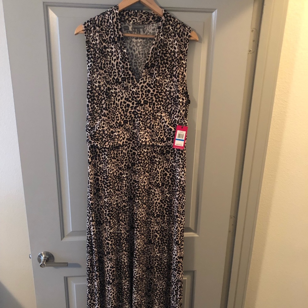 Leopard Print Vince Camuto Maxi Dress